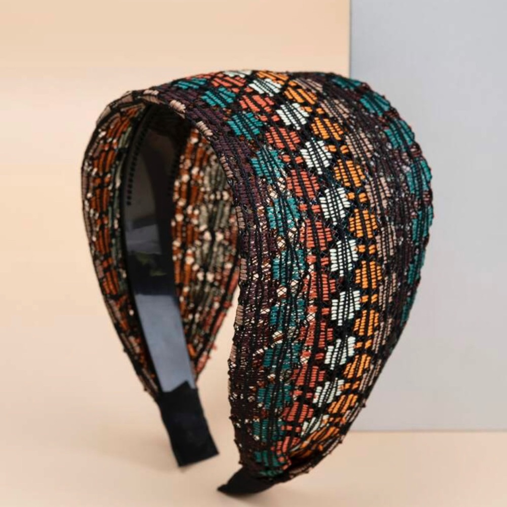 Boho Color Block Wide Headband